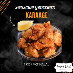 FROZEN CHICKEN KARAAGE 1KG/PKT HALAL / FINGER FOOD / FARMPRIDE
