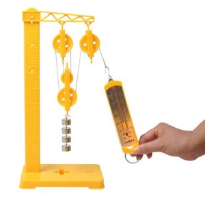 KEND Mechanical Mechanics Lever Experiment Set Rubber Band Force Gauge Self-made DIY Manual Force Gauge Teaching Aids Portable Classroom Pulley Set Primary School Science
