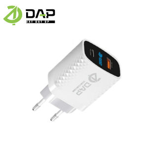 DAP D-AP8 Power Delivery 20W 3.0 A 2 Port USB & Type C Fast Charging - Garansi 1 Tahun