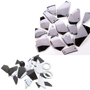 20/50pcs Mix Size Acrylic Mirror Sewing Rhinestones Curved-Flat Back Sewing Stones Sew On DIY Crafts for Garment Clothes