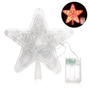 OPEAREY  Year Xmas Decoration Merry Christmas Christmas Tree Top Ornaments LED Glowing Star Five-pointed Star Lamp Night Light