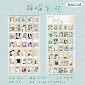 Cute Cat Cartoon Meow Fun Every Day Date Stickers Number 1 to 31 Perpetual Calendar DIY Decorations Journal Labels