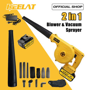 KEELAT Electric Air Blower Leaf Cordless Battery Vacuum Blower Vacuum Cleaner Dust Small TrashCar Computer Host