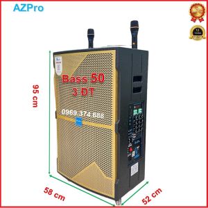 Loa kéo Bluetooth chính hãng AZPROAZ-18-DBass 50-3 đường tiếngthùng gỗCông suất khủngMic Sét tần sốHàng nhập khẩu