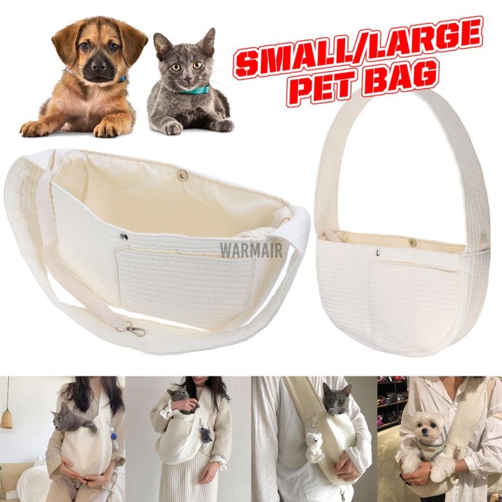 L Size Pet Shoulder Carrier Bag Puppy Cat Dog Travel Sling Backpack Portable - Rose Red main image 1
