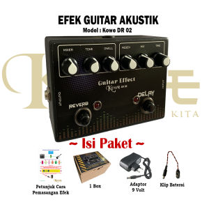 Efek Gitar Akustik Delay dan Reverb Merk Kowe DR 02