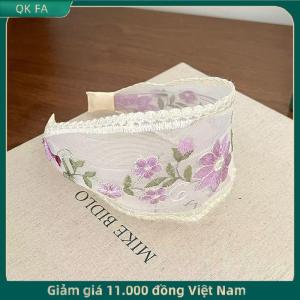 QK FA ✨ New ren hoa rộng tóc ban nhạc cho phụ nữ cô gái headbands dân tộc thanh lịch thời trang tóc Hoops tóc phụ kiện mũ nón