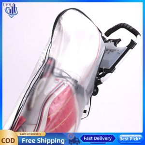 [Ueb Wholesale Center] PVC Golf Bag Protector Translucent Golf Cart Travel Bag Rain Hood Rain Hood for Golf Bags Push Carts Anti-Static Outdoor Sporting Supplies