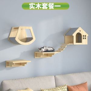 Cat Wall Mounted Climbing Frame Ladder Cat Furniture Cat Nest DIY Cat Toy Cat House Cat Playground Wall