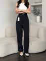 Loose pants Wanita - Trousers Wanita - Celana Anti Kusut - Celana Highwaist Wanita - Celana Kulot Wanita - Celana Kerja Anti Kusut. 