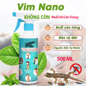 Xịt Đuổi Muỗi Và Côn Trùng Vim Nano Chai 500ml An Toàn Thân Thiện Dùng Cho Mọi Nhà Kèm Vòi Xịt