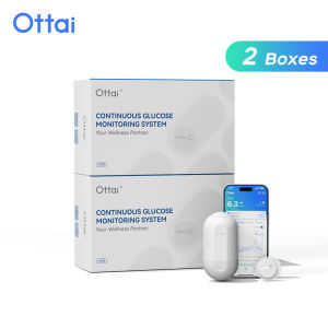 Ottai CGM 2Sets Glucose Monitoring Set Continuous Glucose Meter No Finger Pricking Monitoring Sensor