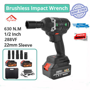 【COD+Fast Delivery】Cordless Electric Impact Wrench Wireless Portability 288vf 320n.m With Box Battery And Accessories Kit Set On Sale
