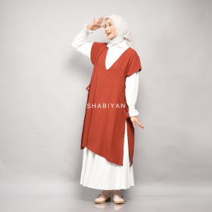 Shabiyan.id 458 Outer Panjang Long Vest Muslimah Crinkle CEY
