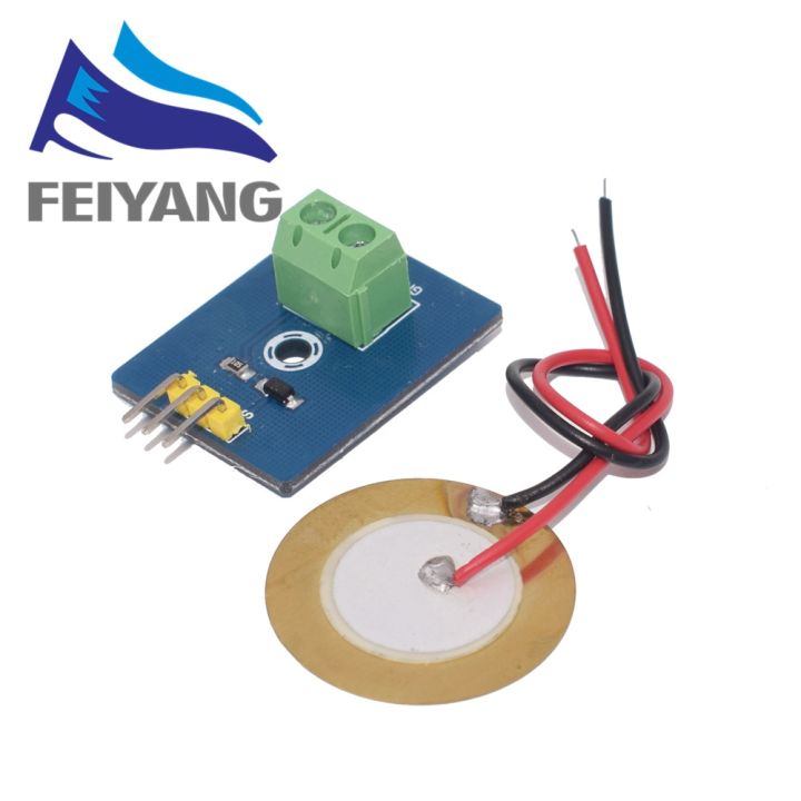 กลองจําลอง Piezoelectric Sensor Analog Ceramic Vibration Sensor Module Piezoelectricity สําหรับ 5474