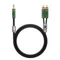 GOLLEY LION สาย RCA 3.5มิลลิเมตรชายกับ2RCA ชาย Aux สเตอริโอ S Plitter สายสัญญาณเสียง3.5มิลลิเมตรแจ็คอาร์ซีเอเคเบิ้ลสำหรับสำหรับเครื่องขยายเสียงดีวีดีทีวีพีซี. 