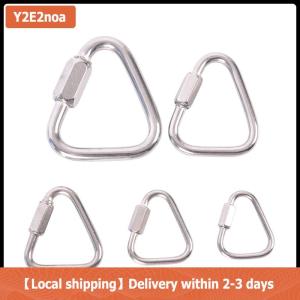 【Local shipping】 Triangle Carabiner Stainless Steel Keychain Snap Clip Hook Buckle Screw Lock