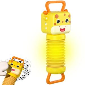 Accordion Toy Toddler Musical Accordion Take-Along Toy Toddler Music Toy Giraffe Shape Learning Toy Musical