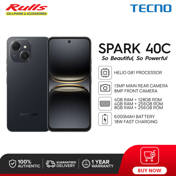 [NEW] TECNO Spark 40C Smartphone 4GB+128GB Helio G81