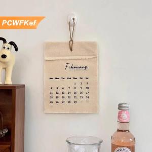 【PCWFKef】 2026 vải móc phong cách vải Lịch Treo Tường lịch phong cách retro giá trị cao trang trí Lịch Treo Tường instagram-xứng đáng