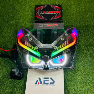FULLSET LAMPU PROJECTOR BILED AES TURBO SE 3WARNA VARIO 125/150 New
