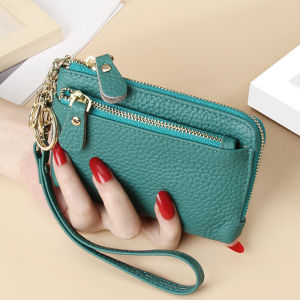 New New Arrival Genuine Leather Coin Purse Womens Multifunctional Clutch Short Wallet First Layer Cowhide Card Holder Coin Bag㏇0706