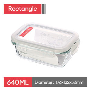 GAA Glass Lunch Box Leak Proof Microwave Safe Lunch Bento Box Food Keeper Crisper