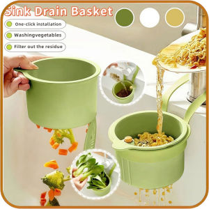 Drain Basket Suspension Type 2in1 Sink Filter Bag Quickly Drain Detachable Kitchen Waste Collector