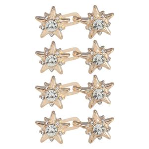 4 Pairs Star Waist Buckles Pants Waist Tightener Jeans Button Pin Detachable Jeans Waist Buckles for Loose Jeans