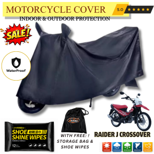 Motorcycle Cover for Raider J Crossover - Waterproof Indoor & Outdoor Protection - Includes Storage Bag and Shoe Wipes