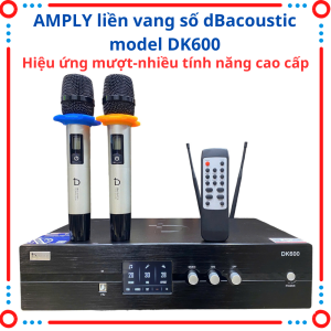 Amply 3in1 DBacoustic DK600 – Vang Số + Công Suất + Micro Không Dây | Giải Pháp Karaoke Hiện Đại