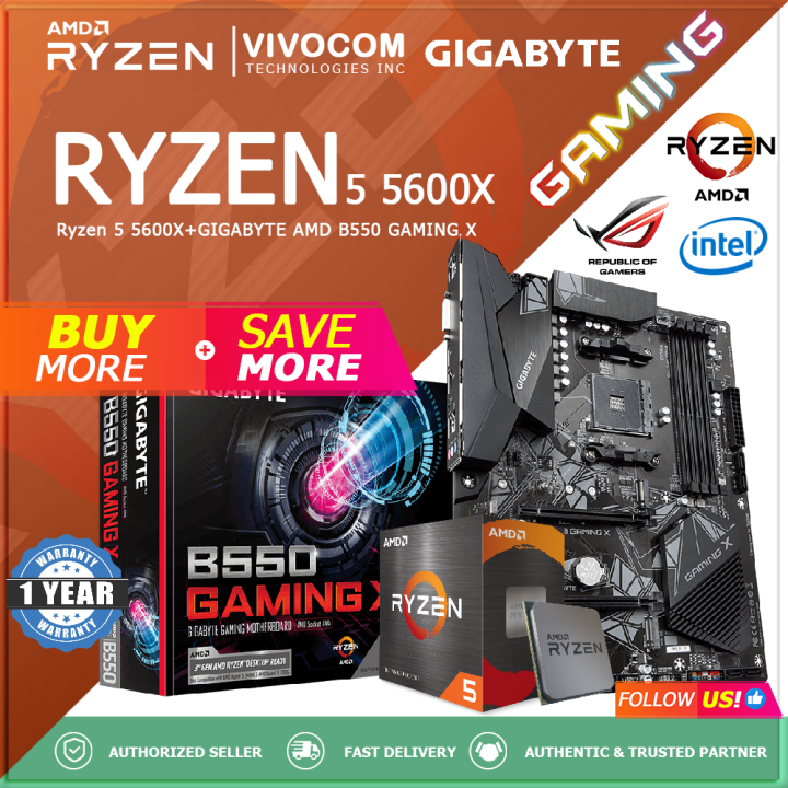 AMD Ryzen 5600X GHz Six-Core AM4 Processor GIGABYTE