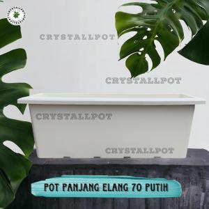Pot Bunga Tanaman Persegi Panjang Egp 65 Cm Putih - PANJANG EGP 70 ELANG PUTIH