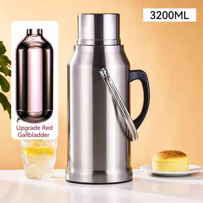 GIANXI Stainless steel hot water bottle insulated bottle large capacity glass inner pot warm water kettle 2000ML/3200ML