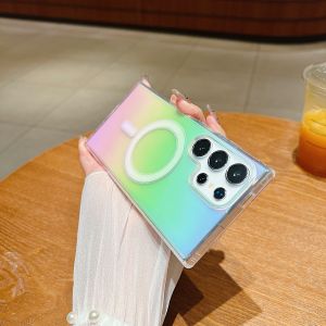 Gradient Rainbow For Magsafe Magnetic Case For Samsung S26 S25 Edge S24 S23 S22 S21 S20 Plus Ultra FE A56 A36 A55 A35 A54 Cover