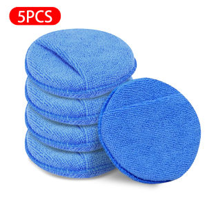SEAMETAL Car Waxing Polish Sponges 5 Inch Car Detailing Wax Microfiber Foam Sponges Car Cleaning Tools