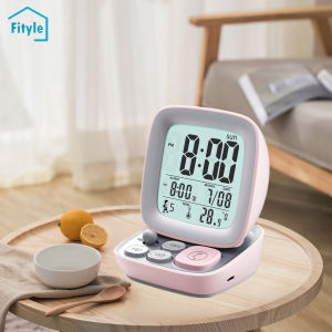 Fityle Vintage Computer Type LCD Digital Wake Up Alarm Clock