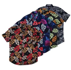 MEGASALE- Baju Kemeja Printing Motif Surfing Pantai Floral Bunga Couple Keluarga (ayah ibu Anak Cewek dan anak cowok)