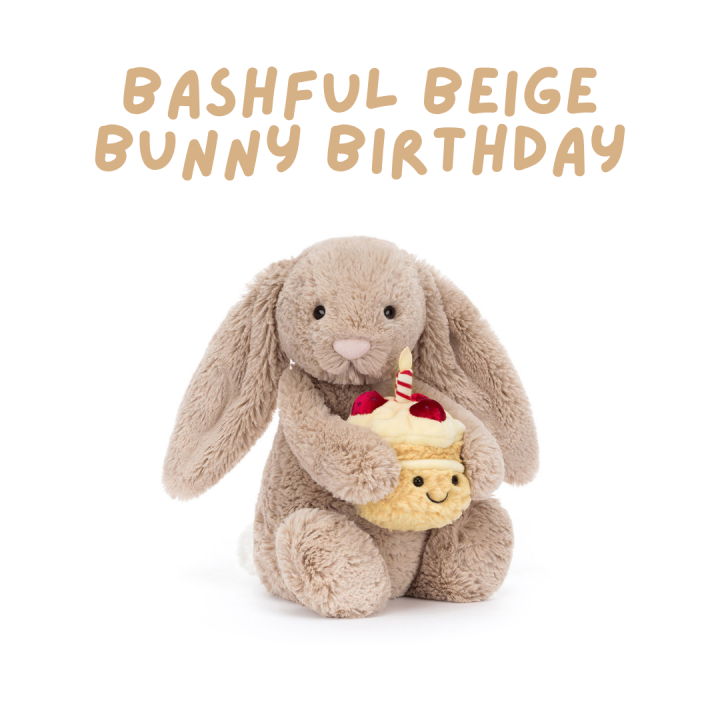 Jellycat Bashful Beige Bunny 'Birthday' | Lazada Singapore
