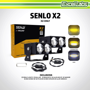 Original SENLO X2 Plus Matrix Mini Driving Light V3 90 Watts MDL for Motorcycles Cars - Auxiliary Light Fog Light 6 MONHTS WARRANTY