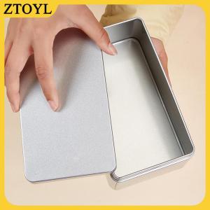 ZTOYL Mini tinplate xà phòng Hộp kẹp tóc kim loại hình chữ nhật sắt hộp nhỏ vuông lưu trữ đồ trang sức Nail Beauty kẹo đồng xu Pill trường hợp
