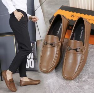 Fashion business casual shoes breathable leather mens shoes a footstool lazy people Footwear Boy Walking Shoes Comfort#WP-629