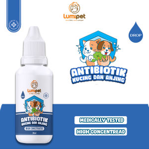 LUMIPET Antibiotik Kucing dan Anjing High Concentrate Pereda Diare Batuk Flu dan Nyeri Demam Radang Tenggorokan Anti Infeksi Virus