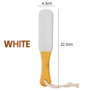 Double Sided Bamboo Foot Scrubber Foot File Callus Remover Wooden Handle Dry Cracked Feet Heel Care Pedicure竹木磨脚器去老茧