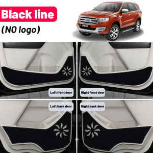 High quality for Ford Everest 2016~2021 4pcs leather car styling car anti kick pad car interior accessories 2016 2017 2018 2019 2020 2021