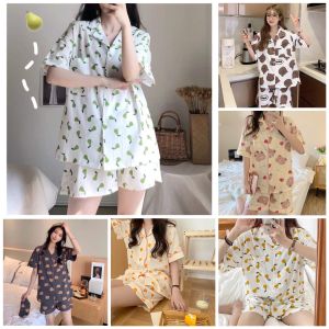 Bộ ngủ pijama đùi cổ vuông mặc nhà siêu dễ thương