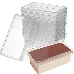 NOONOR Disposable Handmade Tiramisu Box DIY Transparent Western Dessert Mousse Mold  Rectangular Portable Packaging Box