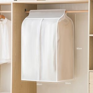 PEVA Translucent Dust Cover Wardrobe Clothes Storage Fully Enclosed Extended Clothes Cover