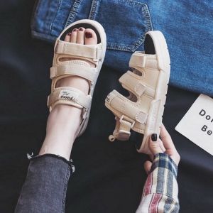 Giày sandal đi học 3 quai dán ( form rộng lấy lùi size )