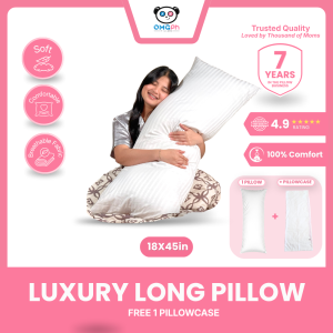 OMGPh 18x45 IN - Luxury Long Pillow + Pillowcase | High Quality - Buy 1 Pillow Get 1 Punda